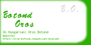 botond oros business card